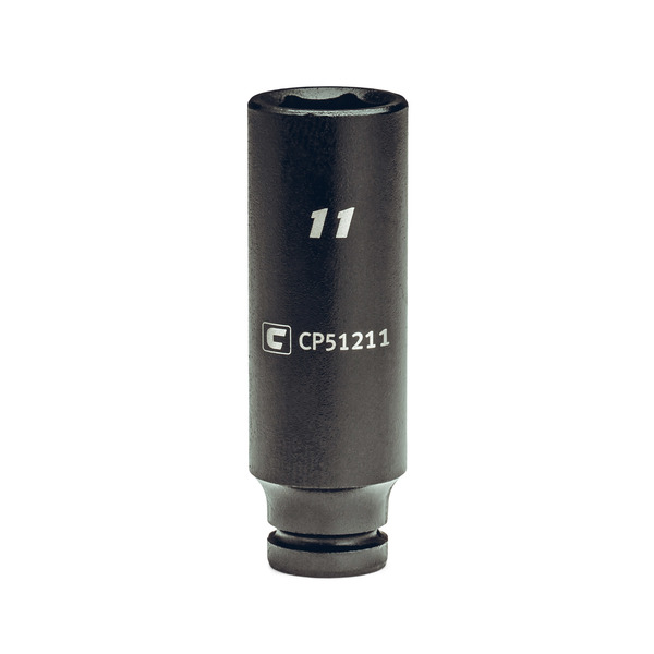 Capri Tools 1/4 in Drive 11 mm 6-Point Metric Deep Impact Socket CP51211